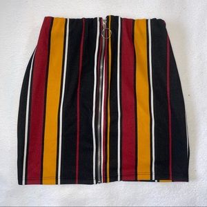 Black Striped Skirt